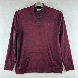 CHAMPION PERFORMANCE MEN'S 1/4 ZIP WARM CONTROL FLEECE PULLOVER IN MAROON XL